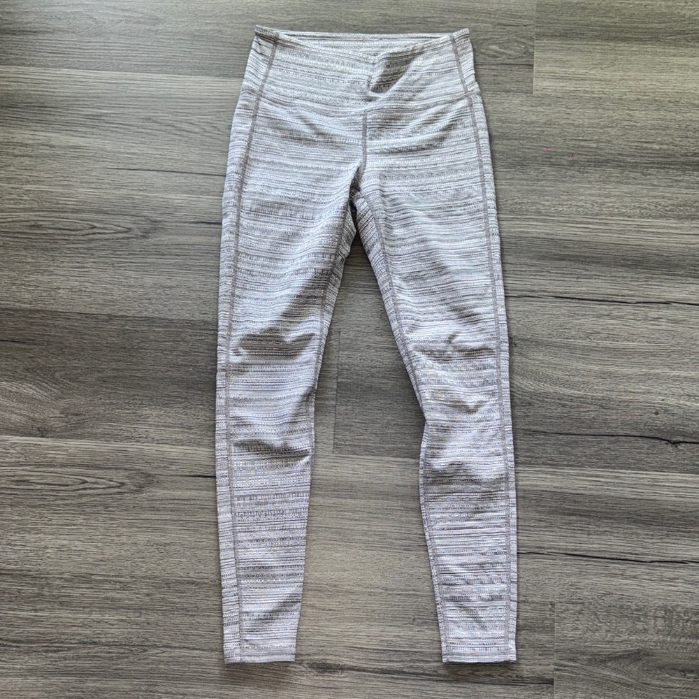 Gray Textured Leggings